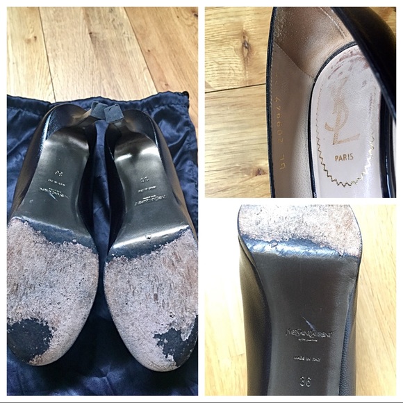 YSL Tribtoo 80 Pump Black Caviar Leather EUC - Picture 6 of 6